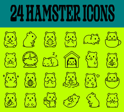 hamster icon pack vectors