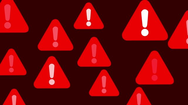 Red warning triangles pattern on dark background with exclamation marks red warning triangle, exclamation mark, danger alert, hazard icon, dark background, caution sign, warning pattern, emergency, se