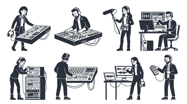 Audio Production Team: Sound Engineers, DJs, Music Producers, Audio Recording
