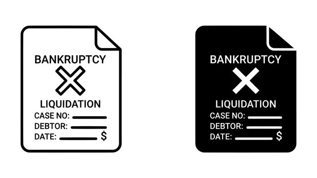 Bankruptcy and Liquidation Form: A clear depiction of bankruptcy and liquidation forms, highlighting legal documents for financial insolvency and business closure.