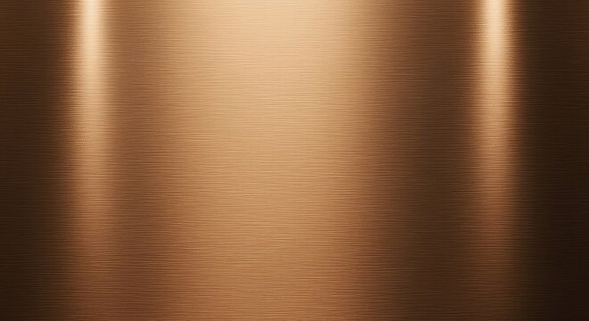 Elegant metallic surface with a subtle brushed bronze texture, showcasing soft highlights and horizontal grain for a modern industrial look, reflection, smooth, sleek