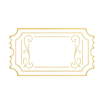 PNG Elegant gold ornate frame design.