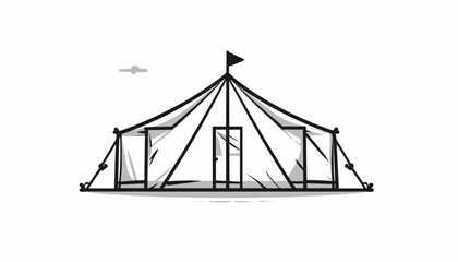 A large fabric temporary outdoor tent. © daeng
