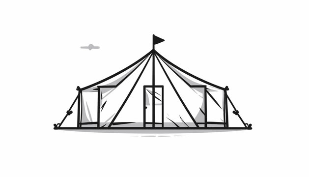 A large fabric temporary outdoor tent.