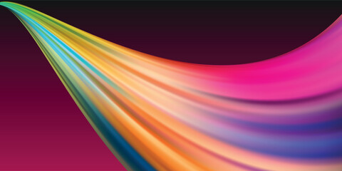 Obraz premium Abstract Futuristic Background with Energy Light Lines Flow