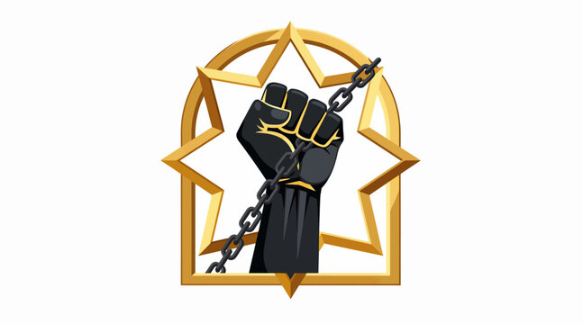 Golden star fist breaking free chain