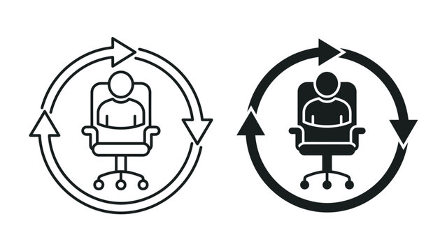 Office Chair Rotation Icon