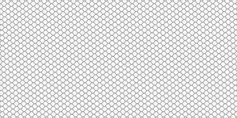 Fishing or soccer net. Repeated hexagon pattern. Black wired mesh texture isolated on white background. Metallic or fabric fence, cage or lattice structure. Vector graphic Illustration. © subang