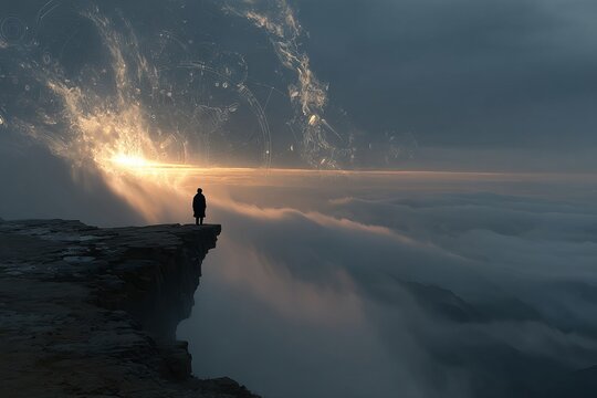 Embark on an incredible journey to the very edge of the world, where you can witness the breathtaking sunrise casting its golden light over misty valleys and illuminating surreal, otherworldly skies