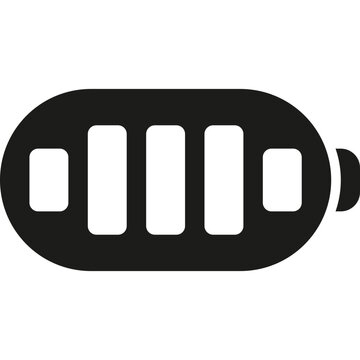 Battery icon power level and charge indicator