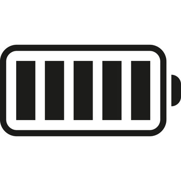 Battery icon power level and charge indicator