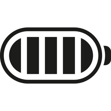 Battery icon power level and charge indicator