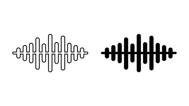 Audio Waveform Icon Set
