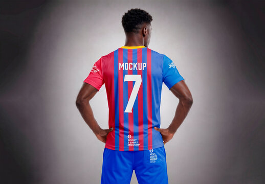 Soccer Jersey Uniform Mockup Back View