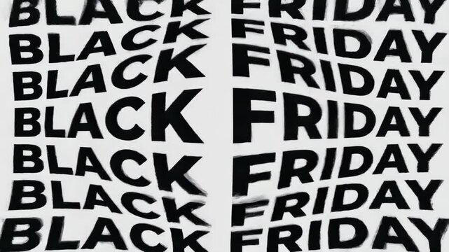Black Friday sale text pattern on light grey background