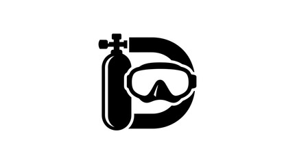 Scuba diving equipment oxygen tank. © almeera