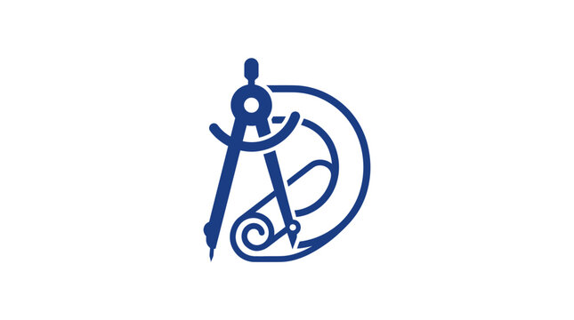 Drawing compass with pencil logo.