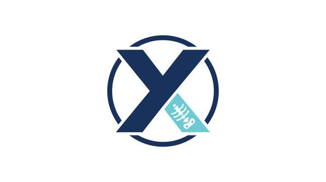 Large navy blue letter X logo.