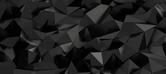 Obraz premium Dark textured surface with chaotic polygonal shapes and shadows