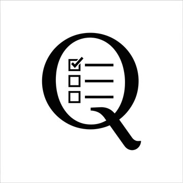Checklist Magnifying Glass Icon Symbol.