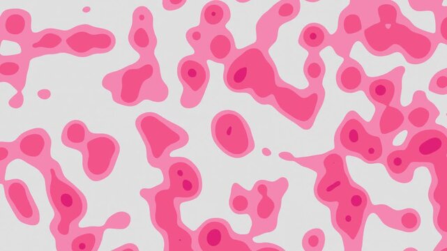Pink and white liquid animated background 4k seamless loop pattern design texture backdrop