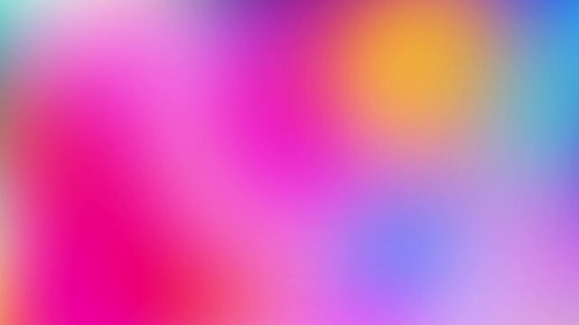 Vibrant multicolored gradient motion loop with a glowing yellow beam over bright fuchsia and purple. A modern flashy fluid backdrop ideal for corporate presentation overlays and promotional media
