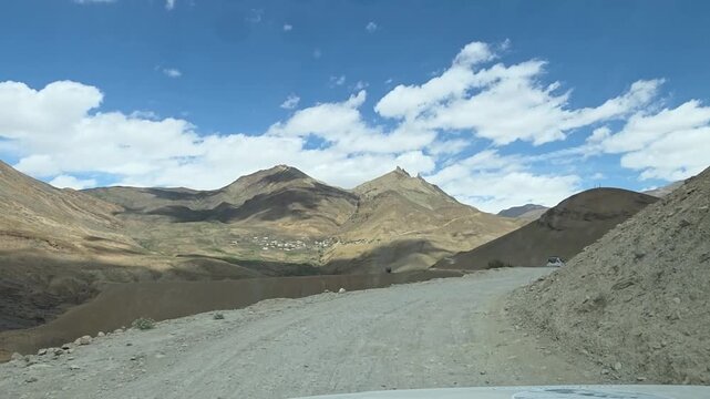 Sandy Mountain Slopes in Spiti Valley