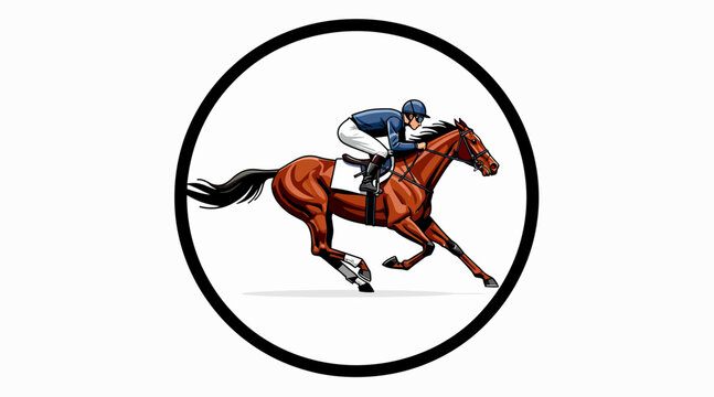 Horse Racing Jockey Icon - Equestrian Sport