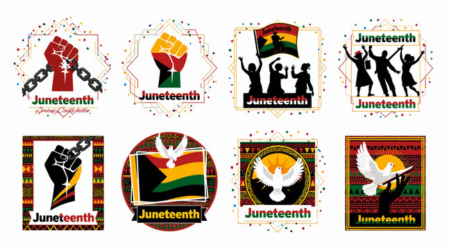Juneteenth Celebration: Freedom, Unity, and African American Heritage Clipart Collection