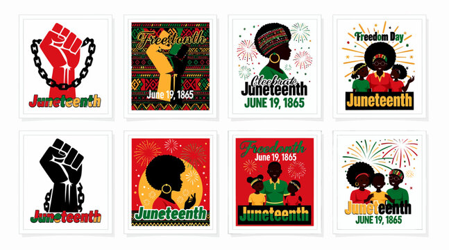 Juneteenth celebration graphics