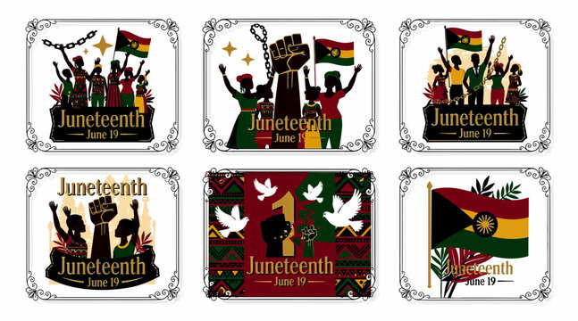 Juneteenth celebration graphics