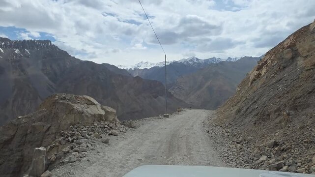 Arid Mountain Landscape in Spiti Valley