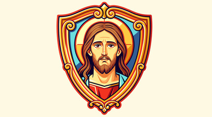 Obraz premium jesus christ portrait illustration