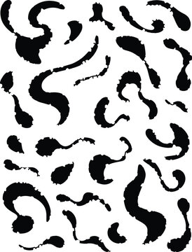 Black and white dynamic brush stroke background for sportswear, Trendy grunge abstract shapes pattern vector for sublimation jersey, Modern organic fluid blots and stains vector pattern for apparel.