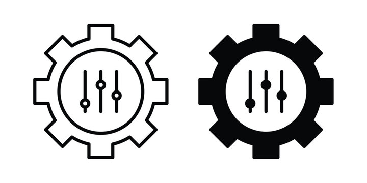 Mass customization icon vector designs set