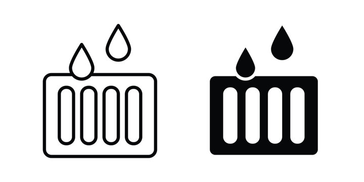 Drain or Drainage icon vector designs set
