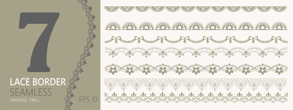 Border heart cute for lace scallop line and frame edge pattern. Vector simple ruffle for label oval crochet and doily stripe trim. Scallop border decorative for lace fabric flower and bow.