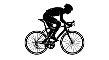 Obraz premium silhouette of a man riding a bicycle