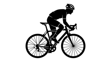 Obraz premium silhouette of a man riding a bike