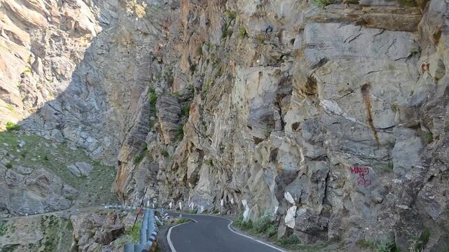 Road Journey Across the Rocky Himalayas