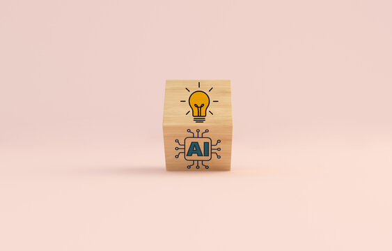 Ai generating innovation and new ideas concept