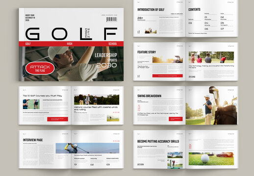 Golf Magazine Landscape Template