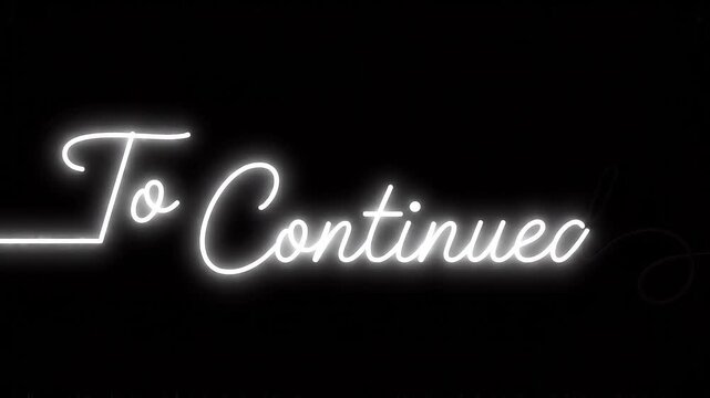 Continued Glowing Neon Text Animation on a Black Background