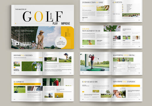 Golf Sport Magazine Landscape Layout