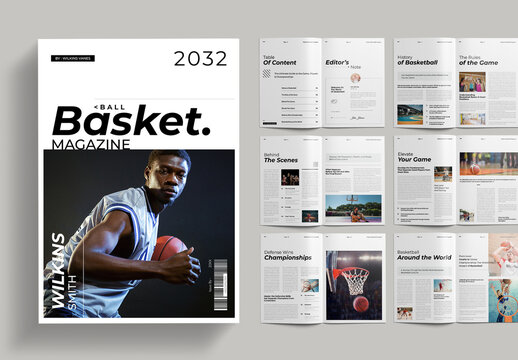 Modern Basketball Magazine Layout