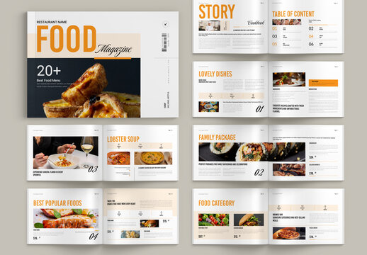 Food Magazine Landscape Layout