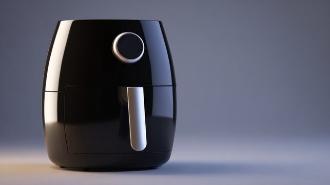 Air fryer silhouette with soft shadows