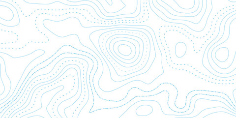 Abstract design with seamless pattern with lines topographic map. geographic mountain relief. retro topographic map. geographic contour map paper texture. terrain path isolated on a background. © Arte Acuático