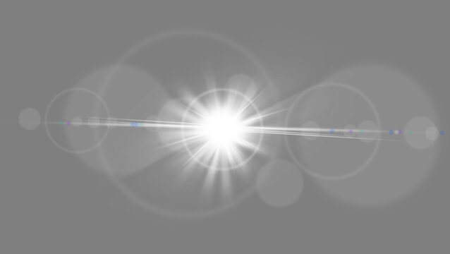 overlay effect. starlight white glowing light on transparent background. glow starlight ray. lens flare effect Ray of light flare. PNG file
