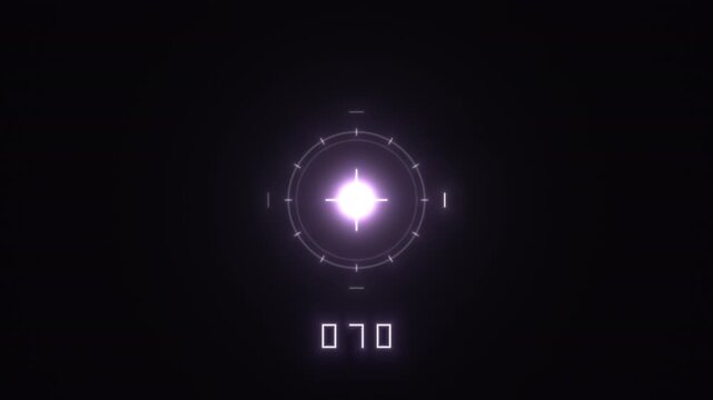 Visual display of a digital timer and target graphic in motion